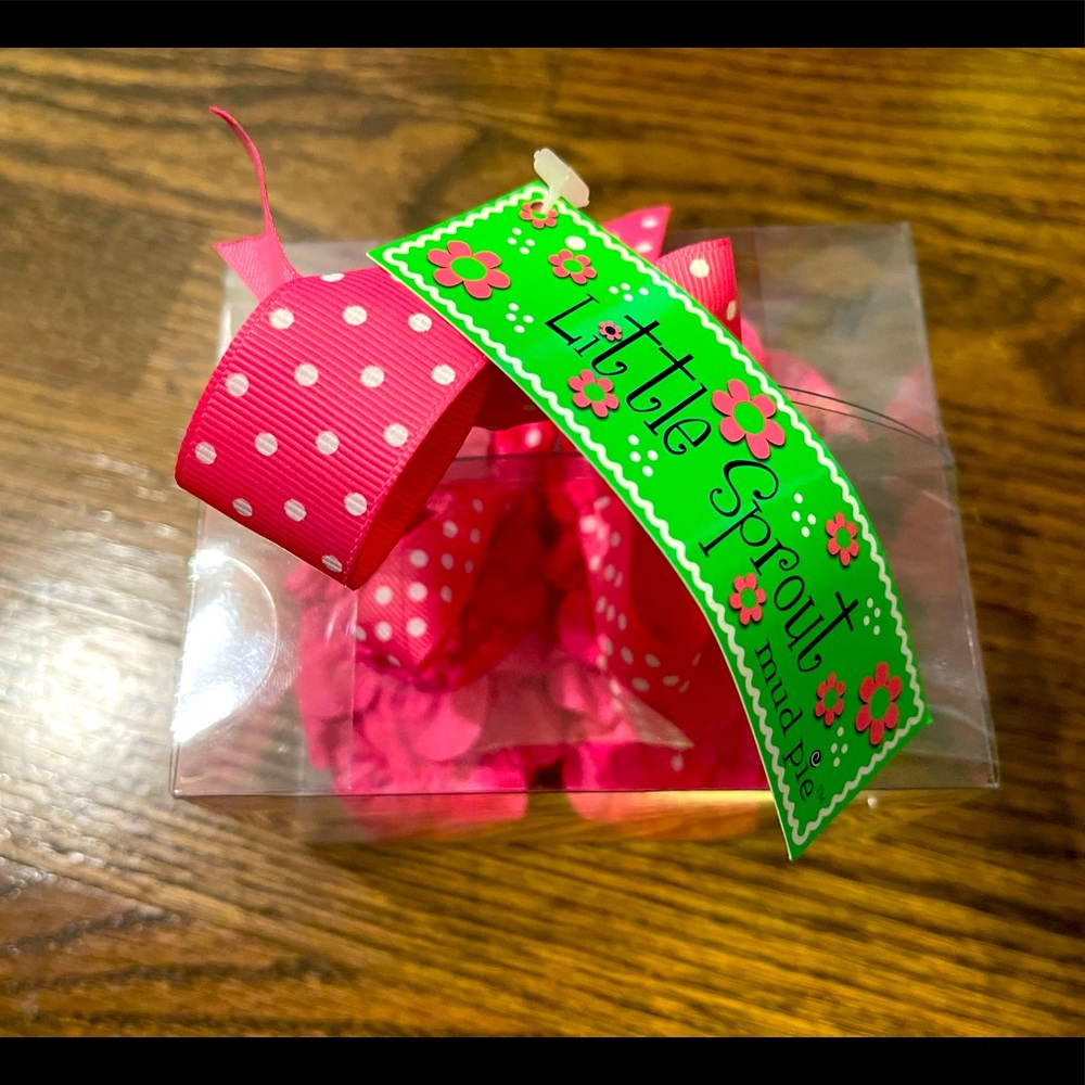 NWB Mudpie bright pink baby Booties